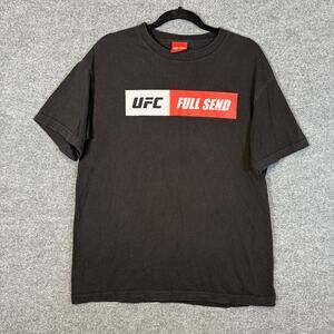 Full Send x UFC‎ Shirt Mens Large Black Nelk Boys Short Sleeve Tshirt